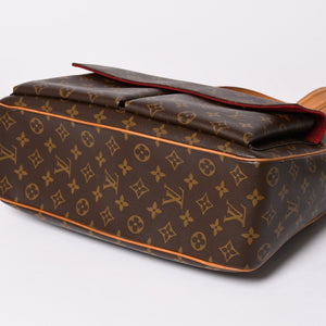 極美品 LOUIS VUITTON ルイヴィトン ミュルティプリ シテ ハンドバッグ M51162 モノグラム PVC レザー ゴールド金具 中古 4a003041