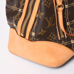 LOUIS VUITTON ルイヴィトン リヴェット ハンドバッグ M40140 モノグラム PVC レザー ブラウン ゴールド金具 中古 美品 中古 4a002907