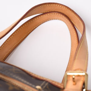 LOUIS VUITTON ルイヴィトン リヴェット ハンドバッグ M40140 モノグラム PVC レザー ブラウン ゴールド金具 中古 美品 中古 4a002907