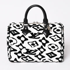 極美品 LOUIS VUITTON ルイヴィトン スピーディー バンドリエール25 M45563 タフテッドモノグラム ブラック ホワイト シルバー金具 中古 4a003109 6