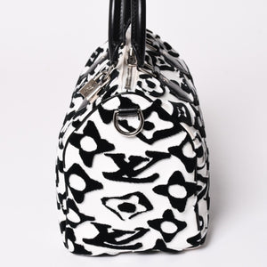 極美品 LOUIS VUITTON ルイヴィトン スピーディー バンドリエール25 M45563 タフテッドモノグラム ブラック ホワイト シルバー金具 中古 4a003109 6