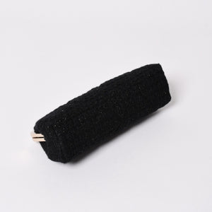新品未使用 CHANEL シャネル クラッチバック ポーチ 30番台 ココマーク ツイード がま口 ブラック ゴールド ゴールド金具 中古 4a002761