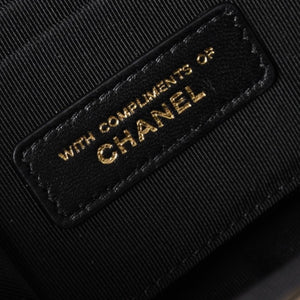 新品未使用 CHANEL シャネル クラッチバック ポーチ 30番台 ココマーク ツイード がま口 ブラック ゴールド ゴールド金具 中古 4a002761