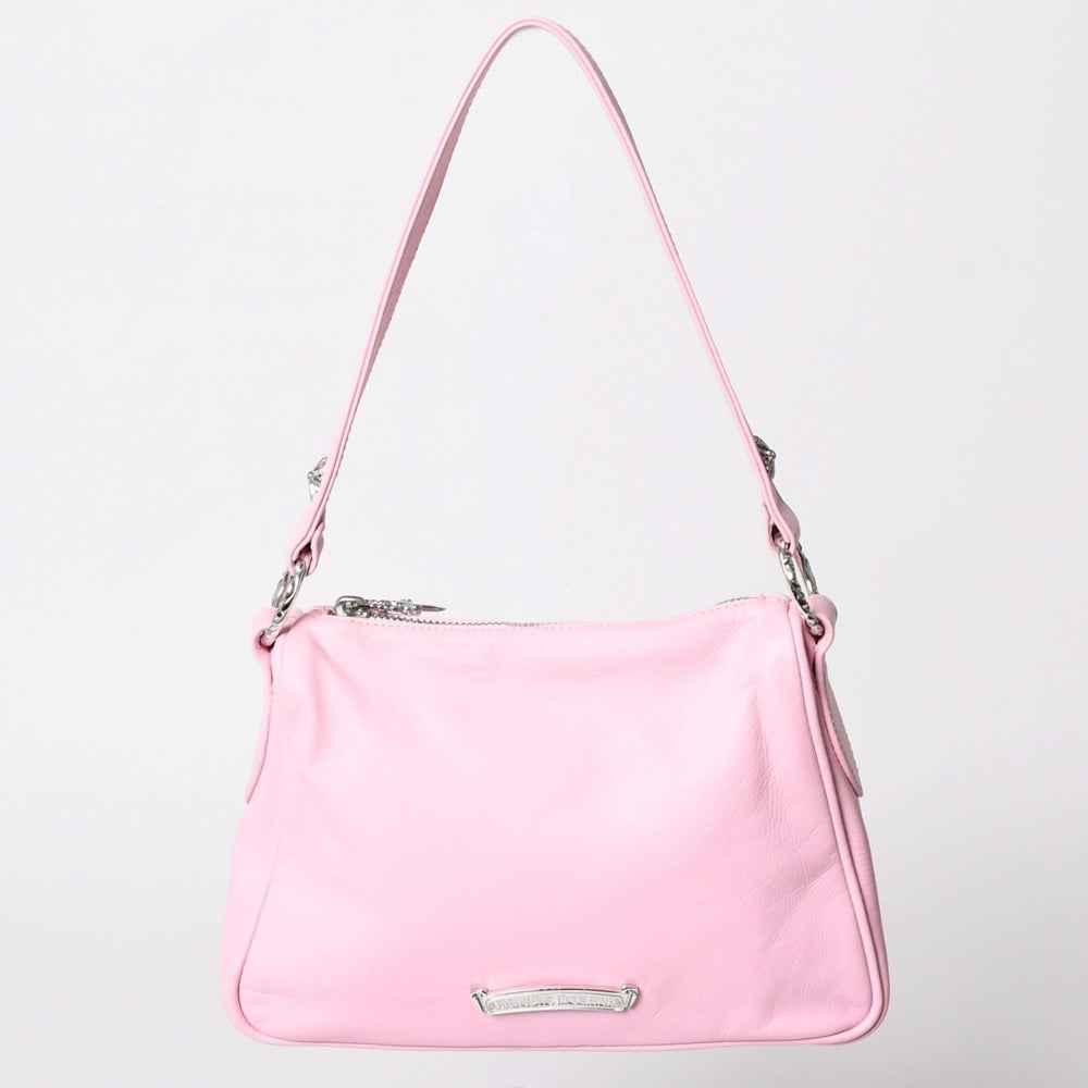 Like new CHROME HEARTS Vine Dagger Chicken Nugget Small Handbag Leather SV925 Pink Used 4a003118