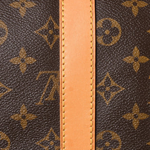 LOUIS VUITTON ルイヴィトン モノグラム キーポル45 ボストンバッグ M41428 PVC ヌメ革 ブラウン ゴールド金具 美品 中古 4a002922