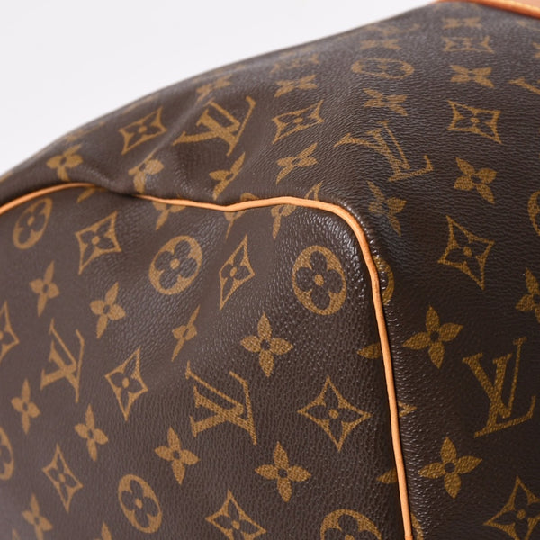 LOUIS VUITTON ルイヴィトン モノグラム キーポル45 ボストンバッグ M41428 PVC ヌメ革 ブラウン ゴールド金具 美品 中古 4a002922