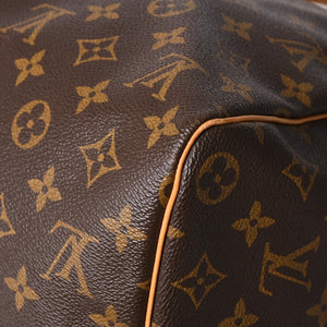 LOUIS VUITTON ルイヴィトン モノグラム キーポル45 ボストンバッグ M41428 PVC ヌメ革 ブラウン ゴールド金具 美品 中古 4a002922