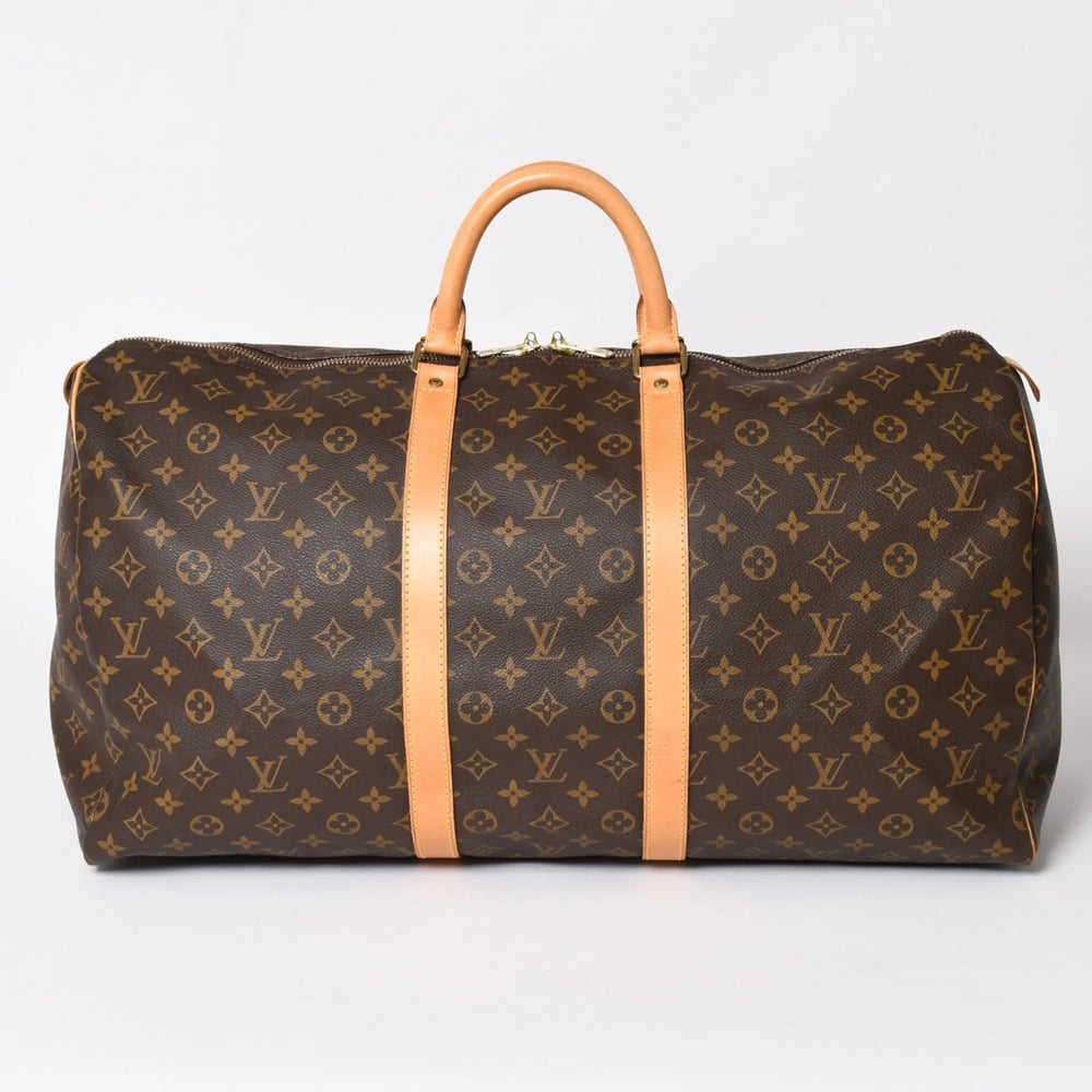 Very good condition LOUIS VUITTON Keepall 55 Boston bag M41414 Monogram Brown Gold hardware Used 4a003185
