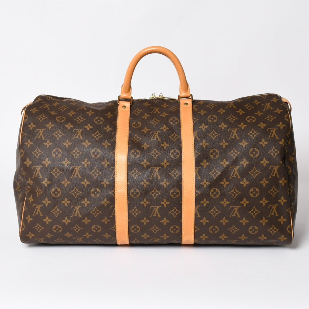 Very good condition LOUIS VUITTON Keepall 55 Boston bag M41414 Monogram Brown Gold hardware Used 4a003185