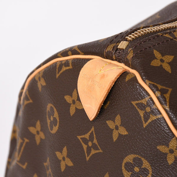 極美品 LOUIS VUITTON ルイヴィトン キーポル55 ボストンバッグ M41414 モノグラム ブラウン ゴールド金具 中古 4a003185