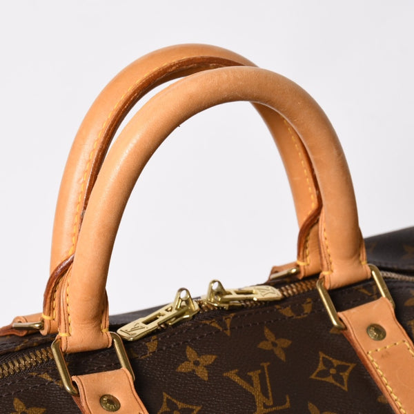 極美品 LOUIS VUITTON ルイヴィトン キーポル55 ボストンバッグ M41414 モノグラム ブラウン ゴールド金具 中古 4a003185