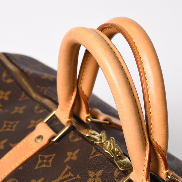 極美品 LOUIS VUITTON ルイヴィトン キーポル55 ボストンバッグ M41414 モノグラム ブラウン ゴールド金具 中古 4a003185