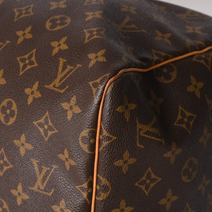 極美品 LOUIS VUITTON ルイヴィトン キーポル55 ボストンバッグ M41414 モノグラム ブラウン ゴールド金具 中古 4a003185