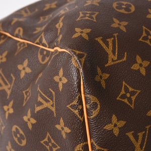 極美品 LOUIS VUITTON ルイヴィトン キーポル55 ボストンバッグ M41414 モノグラム ブラウン ゴールド金具 中古 4a003185
