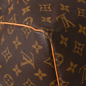 極美品 LOUIS VUITTON ルイヴィトン キーポル55 ボストンバッグ M41414 モノグラム ブラウン ゴールド金具 中古 4a003185