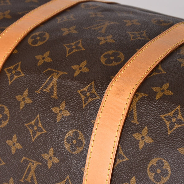 極美品 LOUIS VUITTON ルイヴィトン キーポル55 ボストンバッグ M41414 モノグラム ブラウン ゴールド金具 中古 4a003185