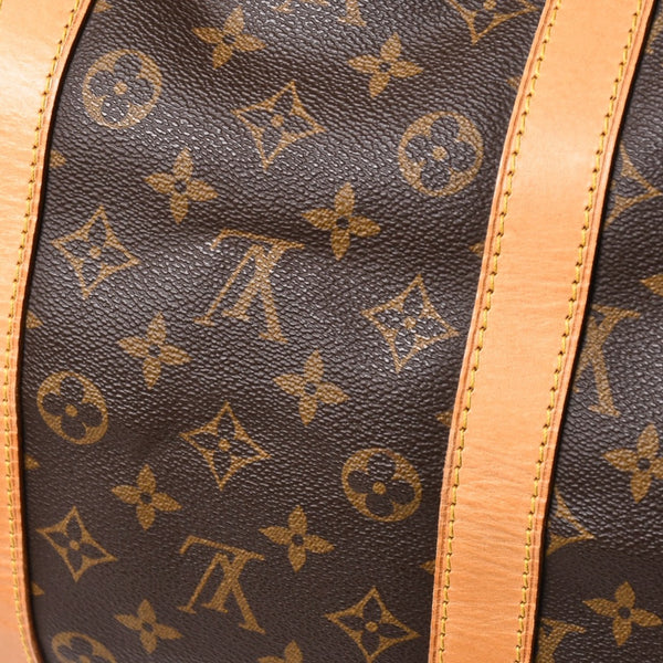 極美品 LOUIS VUITTON ルイヴィトン キーポル55 ボストンバッグ M41414 モノグラム ブラウン ゴールド金具 中古 4a003185