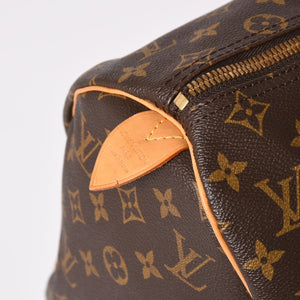 LOUIS VUITTON ルイヴィトン モノグラム キーポル45 ボストンバッグ M41428 PVC ヌメ革 ブラウン ゴールド金具 美品 中古 4a002922