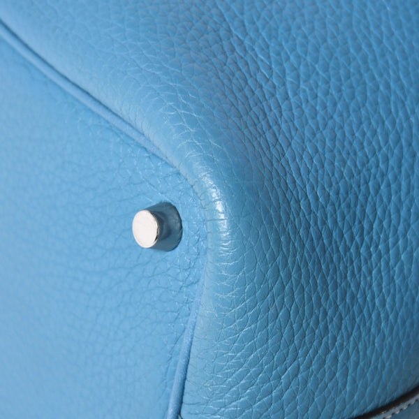 HERMES エルメス Picotin Lock PM ピコタンロックPM ハンドバッグ □K刻印 ブルージーン トリヨンクレマンス SV金具 美品 中古 4a003271