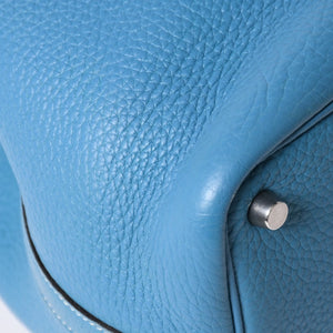 HERMES エルメス Picotin Lock PM ピコタンロックPM ハンドバッグ □K刻印 ブルージーン トリヨンクレマンス SV金具 美品 中古 4a003271