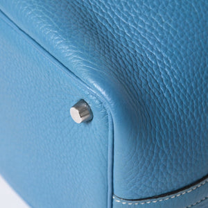 HERMES エルメス Picotin Lock PM ピコタンロックPM ハンドバッグ □K刻印 ブルージーン トリヨンクレマンス SV金具 美品 中古 4a003271