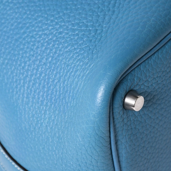 HERMES エルメス Picotin Lock PM ピコタンロックPM ハンドバッグ □K刻印 ブルージーン トリヨンクレマンス SV金具 美品 中古 4a003271