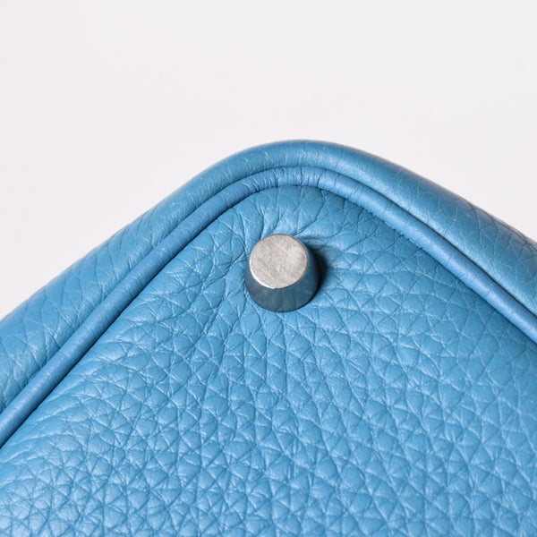 HERMES エルメス Picotin Lock PM ピコタンロックPM ハンドバッグ □K刻印 ブルージーン トリヨンクレマンス SV金具 美品 中古 4a003271