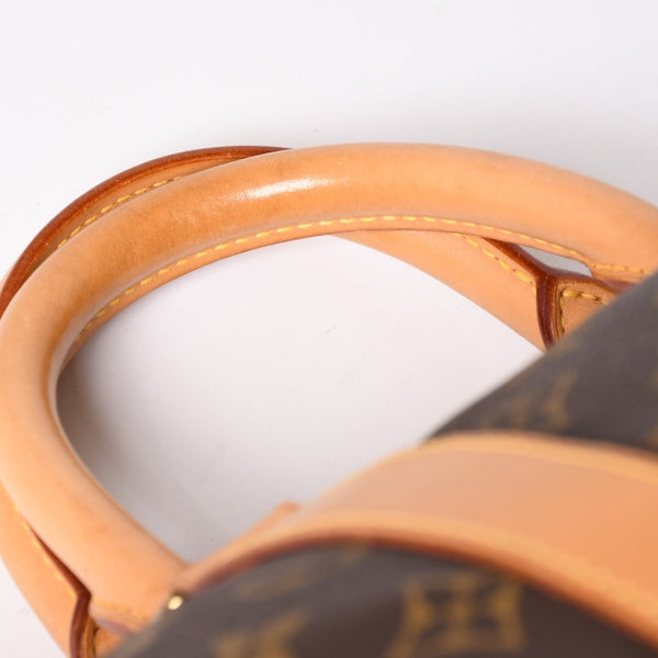 LOUIS VUITTON ルイヴィトン モノグラム キーポル45 ボストンバッグ M41428 PVC ヌメ革 ブラウン ゴールド金具 美品 中古 4a002922
