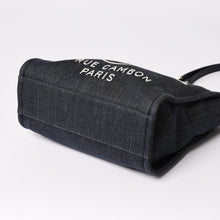 画像をギャラリービューアに読み込む, 新品同様 CHANEL シャネル ドーヴィルPM チェーントートバッグ ショルダーバッグ デニムキャンバス 17番台 ココマーク レザー ネイビー ゴールド金具 A47001 中古 4a003075