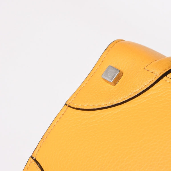 極美品 CELINE セリーヌ ラゲージ ミニショッパー ショルダーバッグ ハンドバッグ フィービー期 イエロー カーフスキン スエード ゴールド金具 S-AT-0114 S-CU-0114 廃盤 中古 4a002926