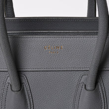 画像をギャラリービューアに読み込む, CELINE セリーヌ ラゲージマイクロショッパー ショルダーバッグ ハンドバッグ フィービー期 スリ グレー カーフスキン スエード ゴールド金具 廃盤 美品 中古 4a002931