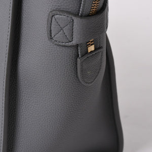 CELINE セリーヌ ラゲージマイクロショッパー ショルダーバッグ ハンドバッグ フィービー期 スリ グレー カーフスキン スエード ゴールド金具 廃盤 美品 中古 4a002931