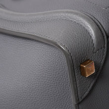 画像をギャラリービューアに読み込む, CELINE セリーヌ ラゲージマイクロショッパー ショルダーバッグ ハンドバッグ フィービー期 スリ グレー カーフスキン スエード ゴールド金具 廃盤 美品 中古 4a002931
