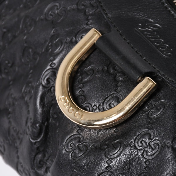 極美品 GUCCI グッチ アビー GGキャンバス ハンドバッグ ショルダーバッグ ブラック シルバー金具 190525 中古 4a002927