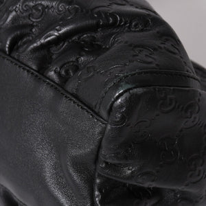 極美品 GUCCI グッチ アビー GGキャンバス ハンドバッグ ショルダーバッグ ブラック シルバー金具 190525 中古 4a002927