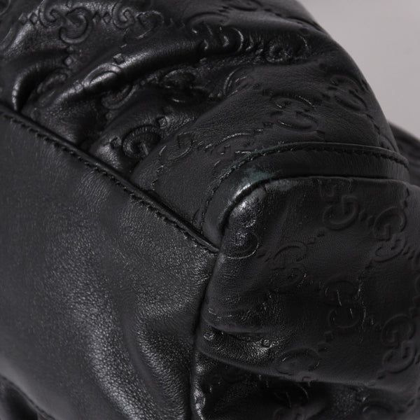 極美品 GUCCI グッチ アビー GGキャンバス ハンドバッグ ショルダーバッグ ブラック シルバー金具 190525 中古 4a002927