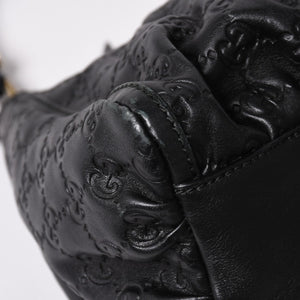 極美品 GUCCI グッチ アビー GGキャンバス ハンドバッグ ショルダーバッグ ブラック シルバー金具 190525 中古 4a002927