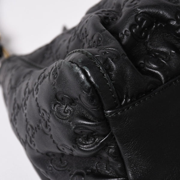 極美品 GUCCI グッチ アビー GGキャンバス ハンドバッグ ショルダーバッグ ブラック シルバー金具 190525 中古 4a002927