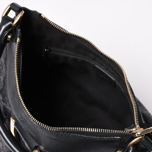 極美品 GUCCI グッチ アビー GGキャンバス ハンドバッグ ショルダーバッグ ブラック シルバー金具 190525 中古 4a002927