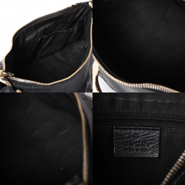 極美品 GUCCI グッチ アビー GGキャンバス ハンドバッグ ショルダーバッグ ブラック シルバー金具 190525 中古 4a002927