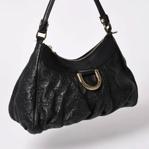 極美品 GUCCI グッチ アビー GGキャンバス ハンドバッグ ショルダーバッグ ブラック シルバー金具 190525 中古 4a002927