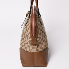 Load image into Gallery viewer, 極美品 GUCCI グッチ GGキャンバス ハンドバッグ トートバッグ ブラウン 449243 シルバー金具 中古 4a001087