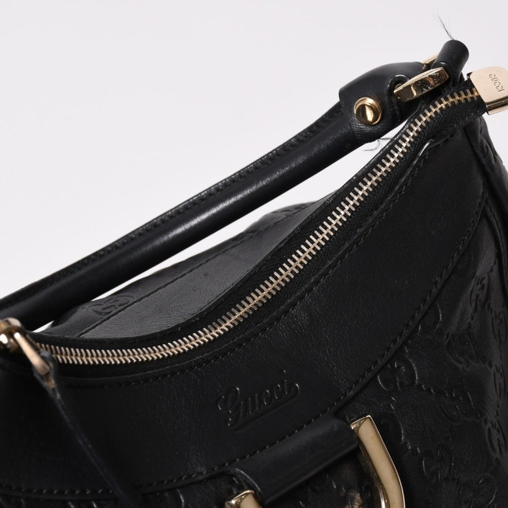 極美品 GUCCI グッチ アビー GGキャンバス ハンドバッグ ショルダーバッグ ブラック シルバー金具 190525 中古 4a002927