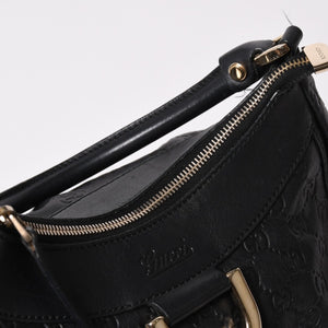 極美品 GUCCI グッチ アビー GGキャンバス ハンドバッグ ショルダーバッグ ブラック シルバー金具 190525 中古 4a002927