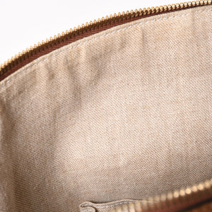 極美品 GUCCI グッチ GGキャンバス ハンドバッグ トートバッグ ブラウン 449243 シルバー金具 中古 4a001087