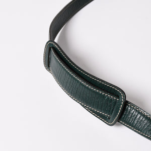 GUUCI グッチ Shoulder Bag ショルダーバッグ ホースビット 141506 ベージュ グリーン ゴールド金具 美品 中古 4a002073