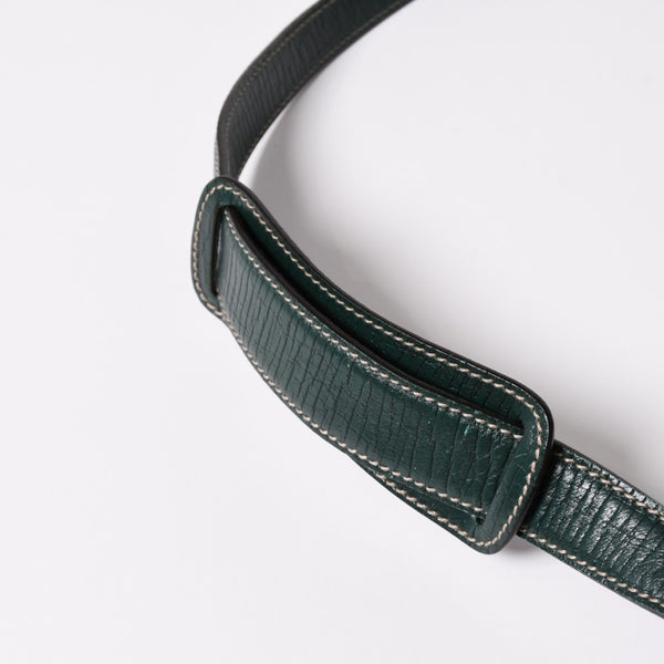 GUUCI グッチ Shoulder Bag ショルダーバッグ ホースビット 141506 ベージュ グリーン ゴールド金具 美品 中古 4a002073