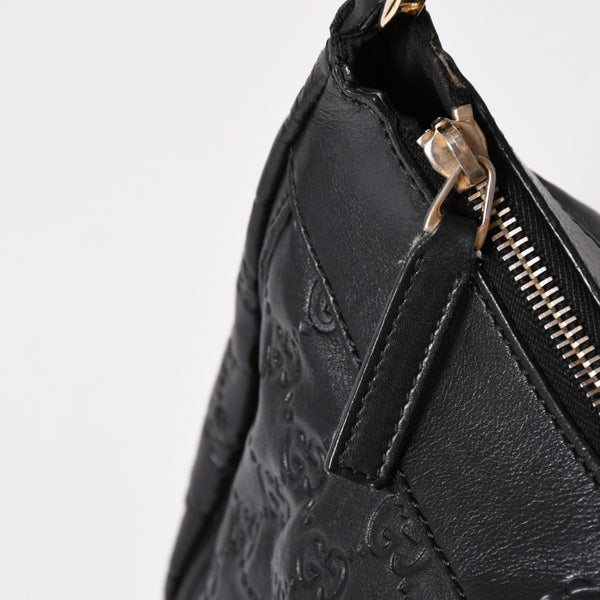 極美品 GUCCI グッチ アビー GGキャンバス ハンドバッグ ショルダーバッグ ブラック シルバー金具 190525 中古 4a002927