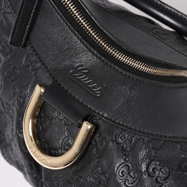 極美品 GUCCI グッチ アビー GGキャンバス ハンドバッグ ショルダーバッグ ブラック シルバー金具 190525 中古 4a002927
