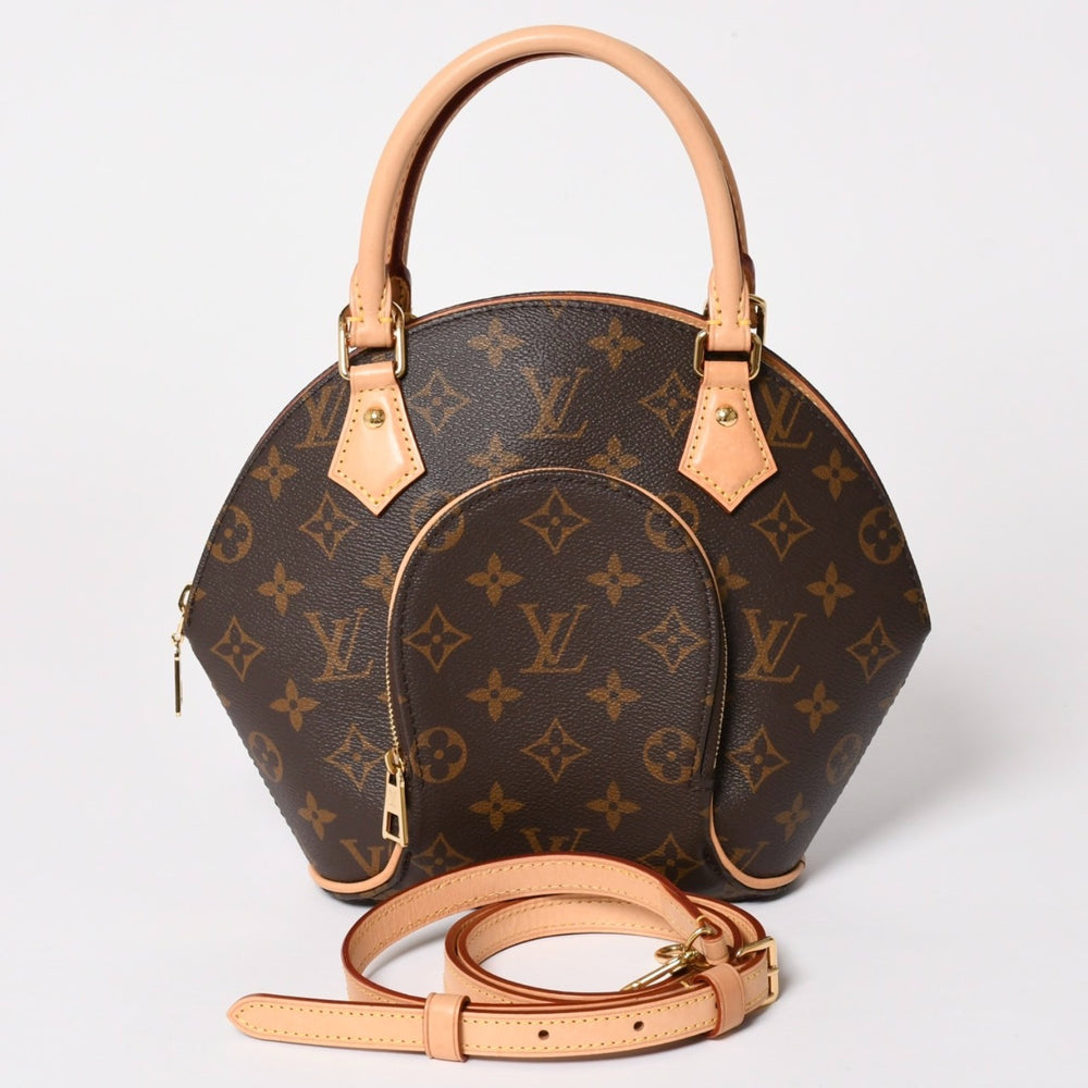Like new LOUIS VUITTON Ellipse PM Handbag M46196 Monogram PVC Leather Brown Gold Hardware New Used 4a002929